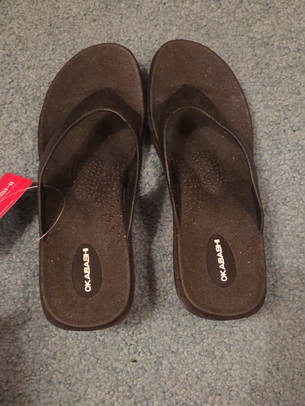 Okabashi Women's Black Foam Thong Sandals